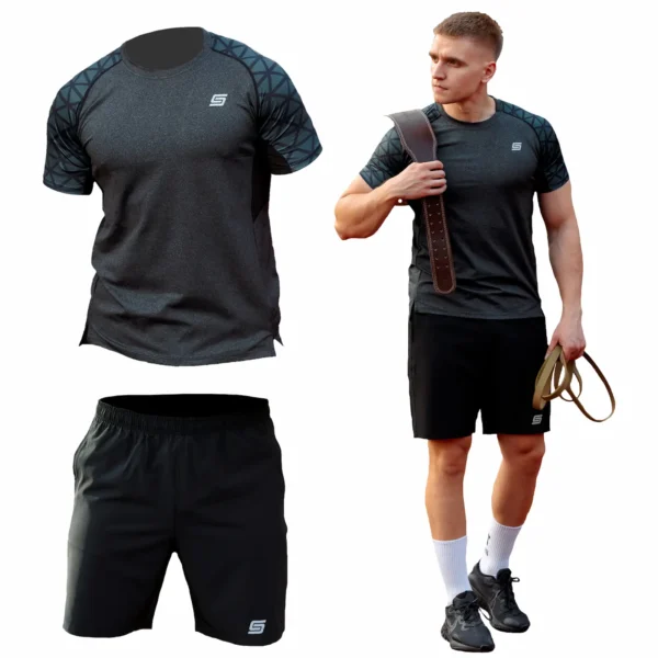 2w1 Gym Compression Active Graphite