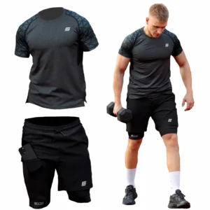 2w1 Gym Compression Active Graphite Plus