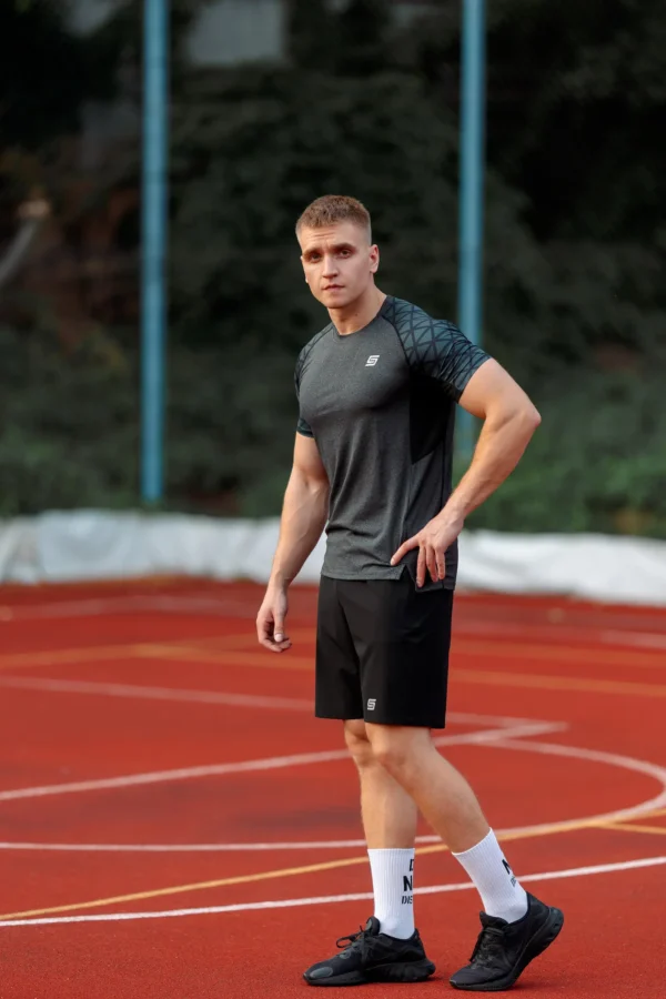 2w1 Gym Compression Active Graphite Spodenki