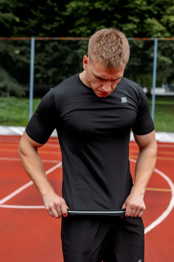 2w1 Gym Compression Prime Black Koszulka