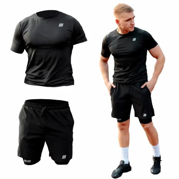 2w1 Gym Compression Prime Black Plus