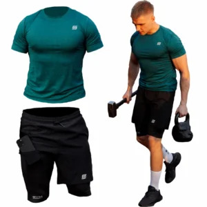 2w1 Gym Compression Prime Green Plus