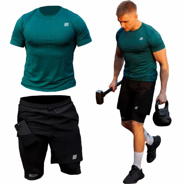 2w1 Gym Compression Prime Green Plus