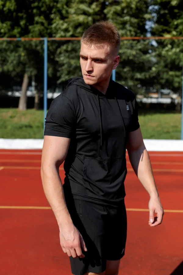 2w1 Gym Compression Street Hood Koszulka