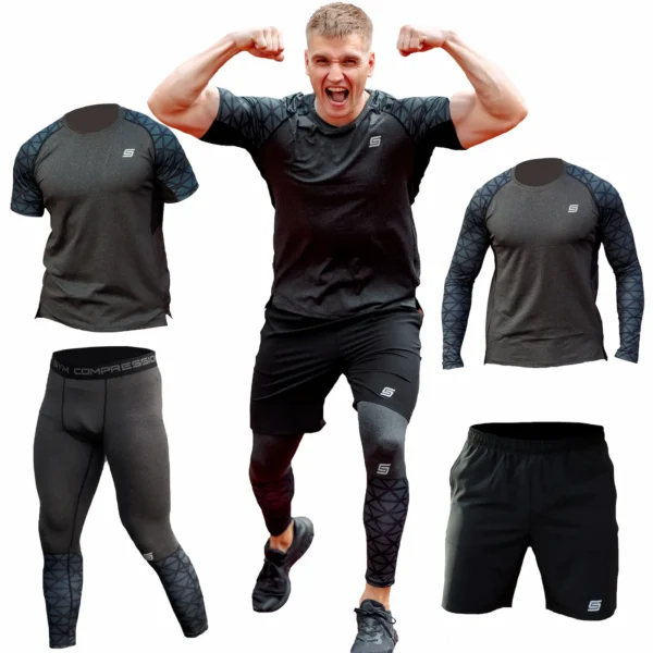 4w1 Gym Compression Eclipse Grey