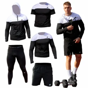 5w1 Gym Compression Black & White