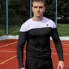 5w1 Gym Compression Black & White Rashguard