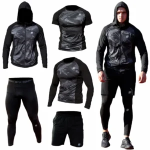5w1 Gym Compression Black Pixel