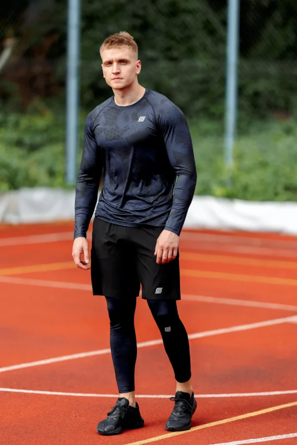 5w1 Gym Compression Blue Shadow Rashguard