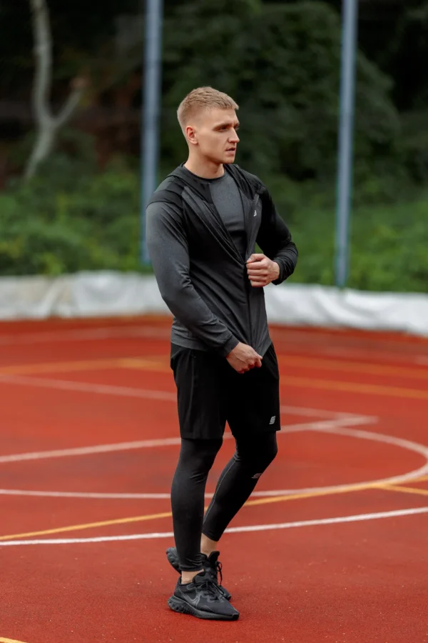 5w1 Gym Compression Graphite Storm Bluza