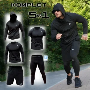 5w1 Gym Compression Obsidian Black