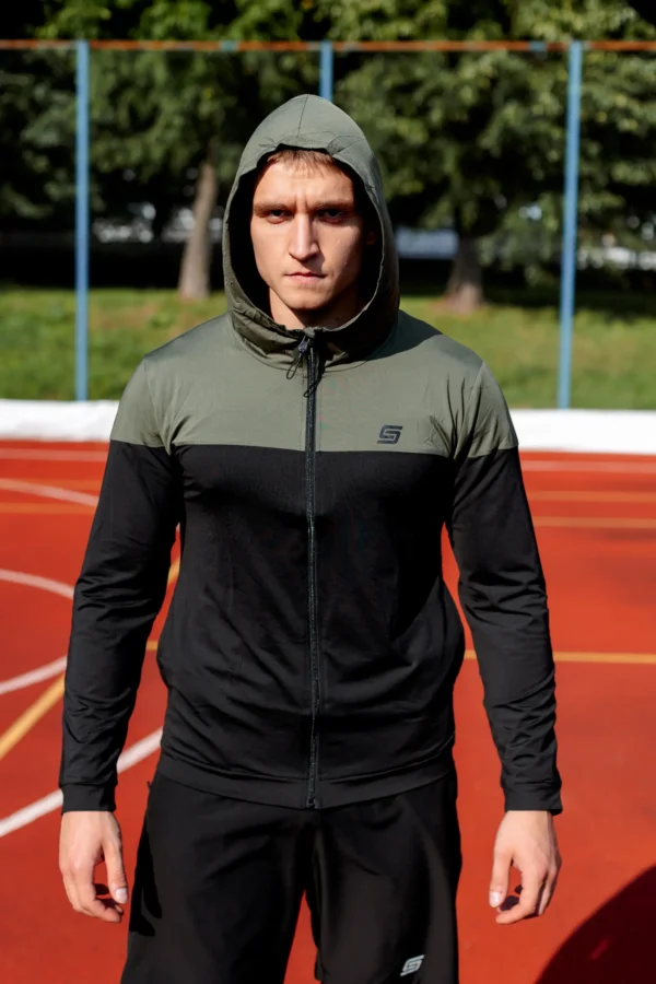 5w1 Gym Compression Olive Black Bluza