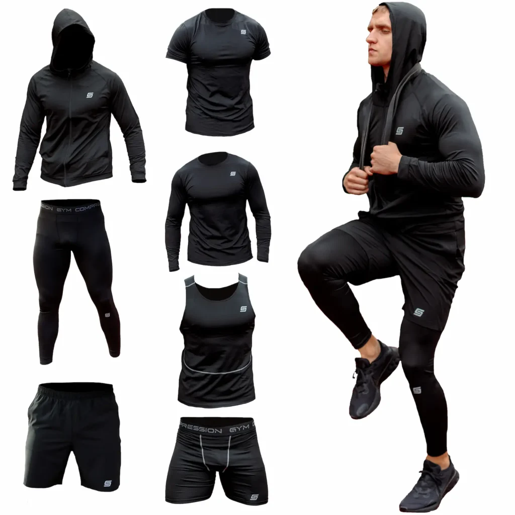 Zestaw kompresyjny 7w1 Gym Compression Obsidian Black