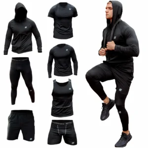 7w1 Gym Compression Obsidian Black