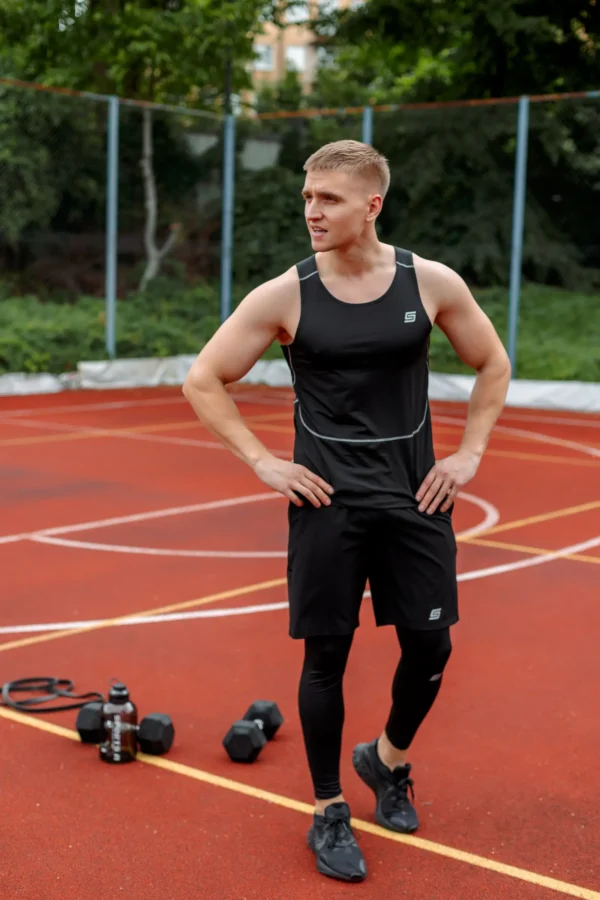 7w1 Gym Compression Obsidian Black Bokserka