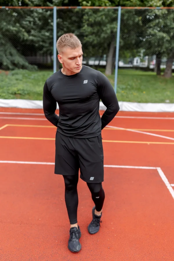 7w1 Gym Compression Obsidian Black Rashguard