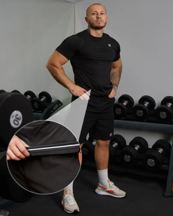 5w1 Gym Compression Obsidian Black Koszulka