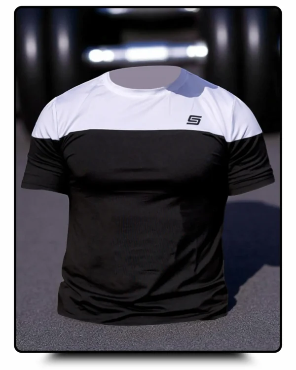 Gym Compression Black & White Koszulka