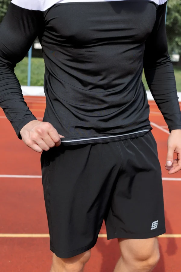 Gym Compression Black & White Rashguard długi rękaw