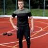 Gym Compression Olive Black Rashguard krótki rękaw
