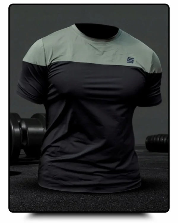 Gym Compression Olive Black Rashguard krótki rękaw