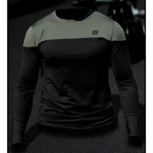 Gym Compression Olive Black Rashguard