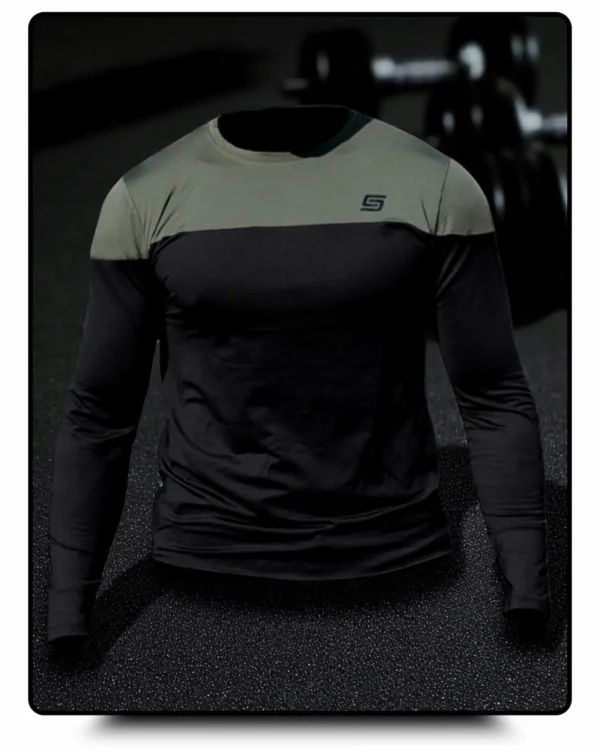 Gym Compression Olive Black Rashguard
