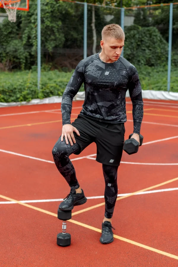 Gym Compression Shadow Matrix Legginsy