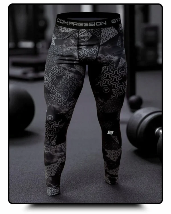Gym Compression Shadow Matrix Legginsy