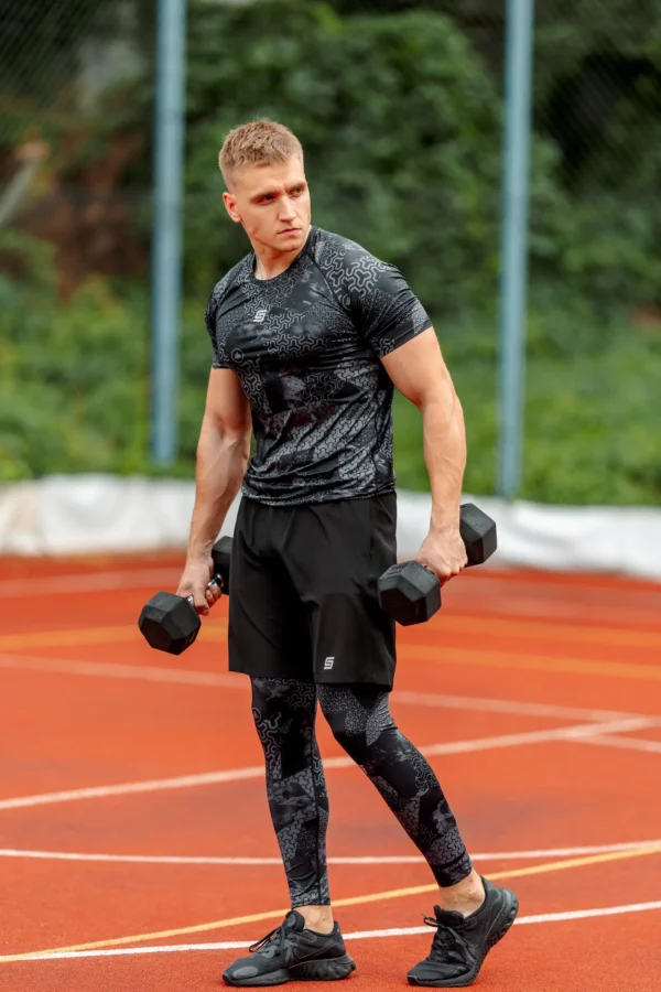 Gym Compression Shadow Matrix Legginsy