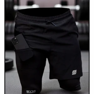 Gym Compression Spodenki z legginsami