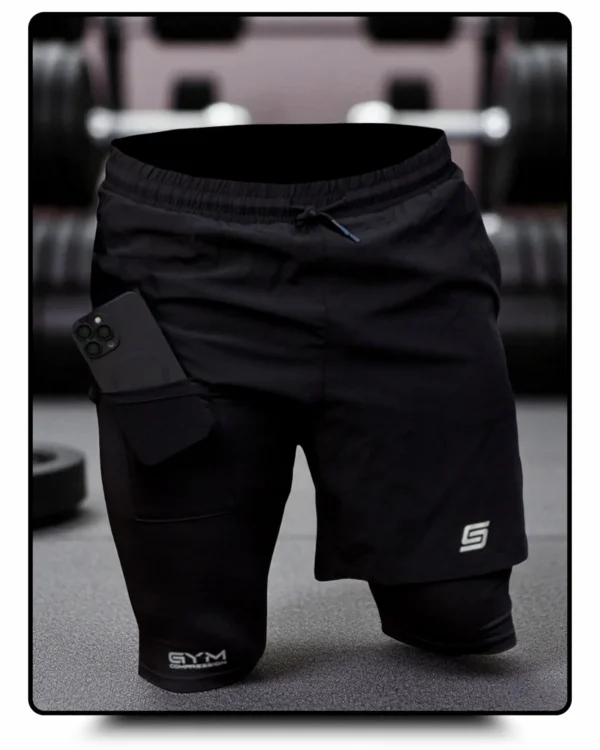 Gym Compression Spodenki z legginsami