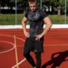 Gym Compression Black Pixel Rashguard z krótkim rękawem