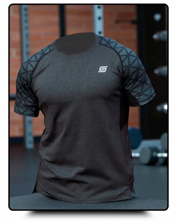 Gym Compression Active Graphite Rashguard krótki rękaw