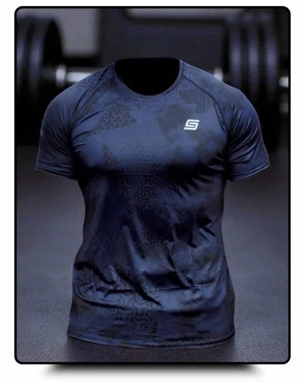 Gym Compression Blue Shadow Rashguard z krótkim rękawem