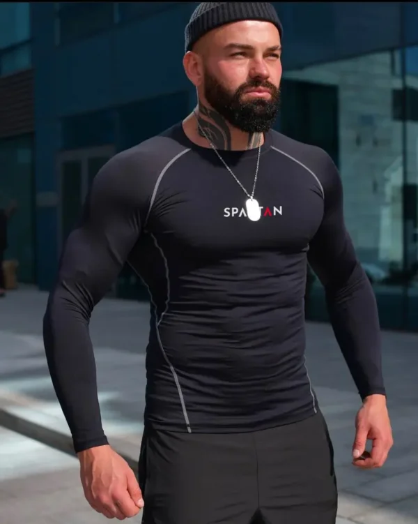 Spartan Blitz Black & WhiteRashguard z długim rękawem