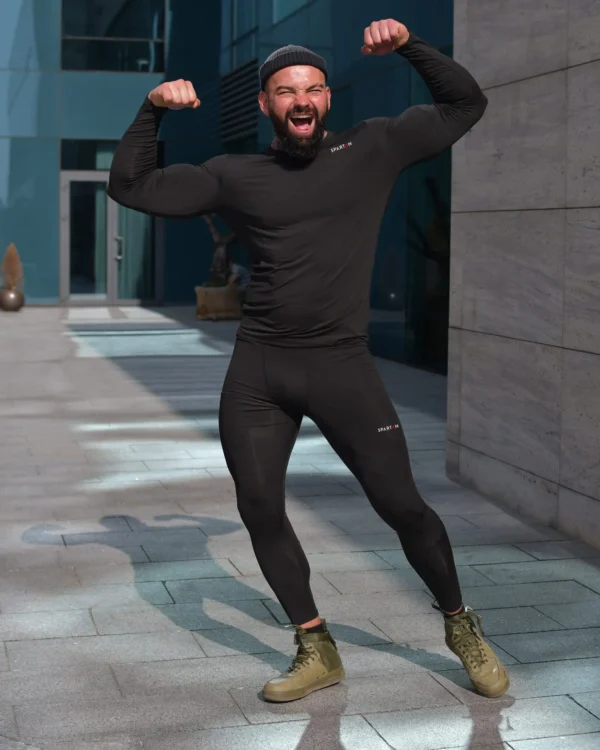 Spartan Black Rashguard z długim rękawem