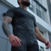 Spartan Black & Grey Rashguard z krótkim rękawem