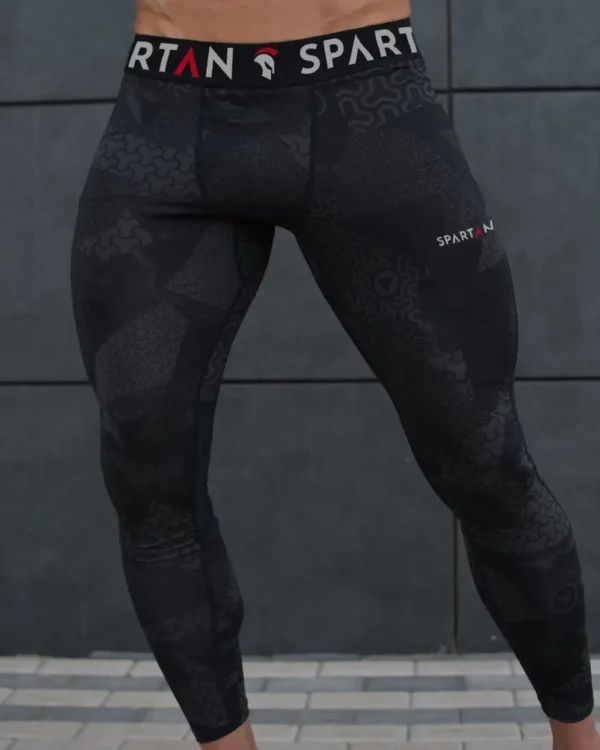 Spartan Black & Grey Legginsy