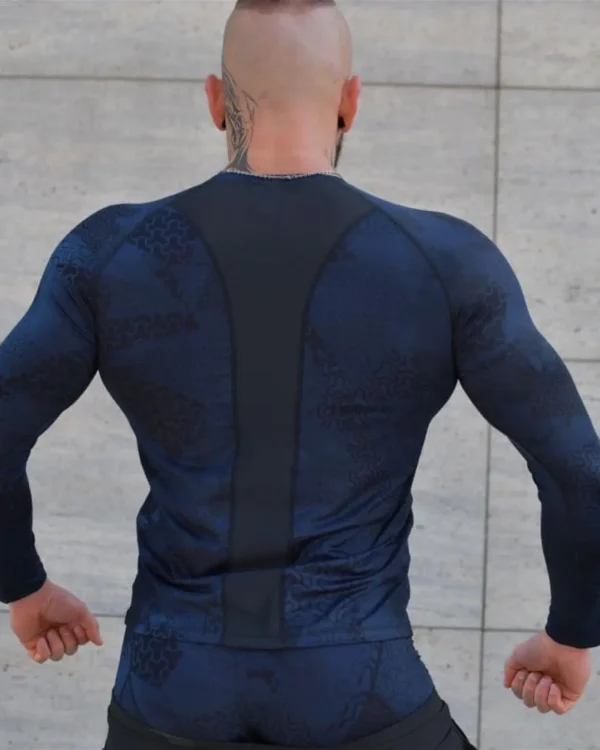 Spartan Blue & Black Rashguard z długim rękawem