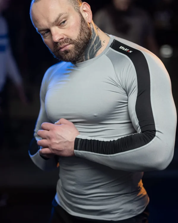 Spartan Grey & Black Rashguard