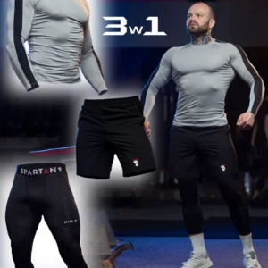 Spartan Grey & Black Zestaw 3w1