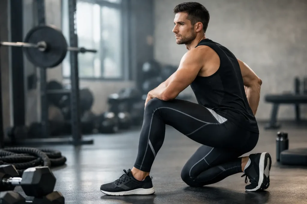 Legginsy kompresyjne męskie na trening